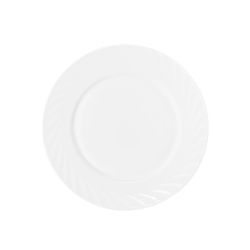 Šķīvis pusdienu 25.3cm viļņains balts