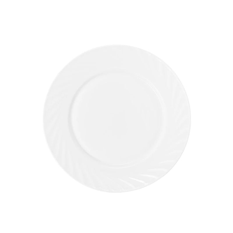 Šķīvis pusdienu 25.3cm viļņains balts