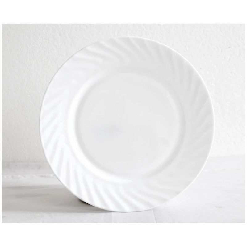 Lėkštė pietų Okko. 20.2 cm x 20.2 cm. balta