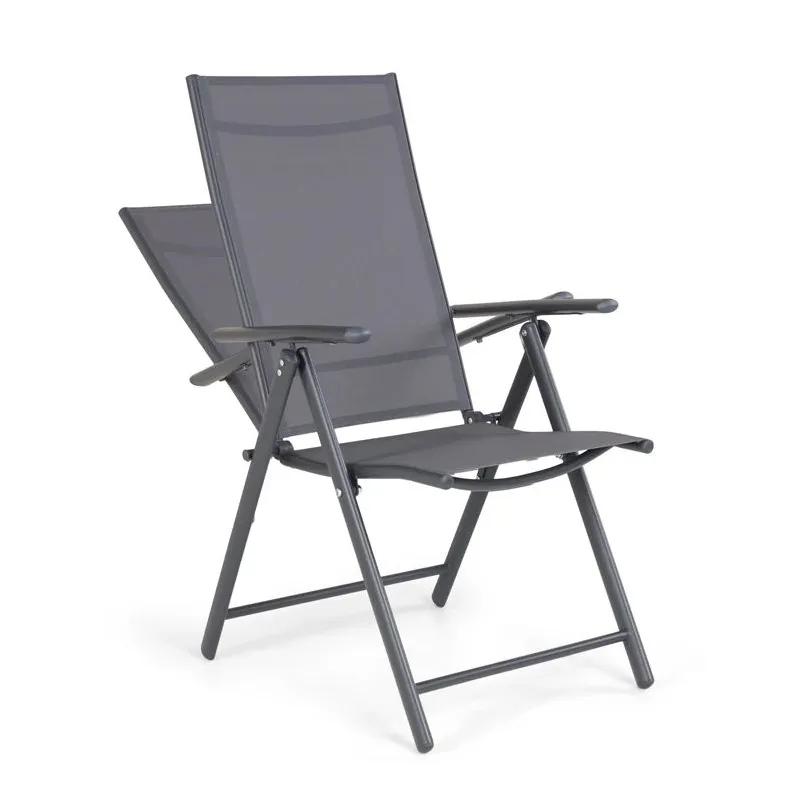 Saliekams krēsls Domoletti Flipi Grey 53000010191, pelēka, 54 cm x 65 cm x 107 cm