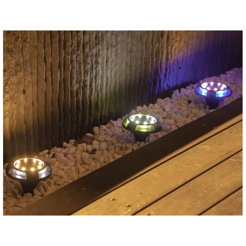 Saulės įkraunama lempa Domoletti. IP44. juodas 2 vnt.