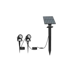 Įsmeigiamas šviestuvas su saulės baterija Domoletti Spiky, 1W, IP44, juoda sp.