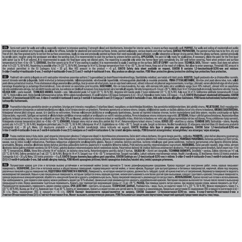 Krāsa ultra silk balt 5l