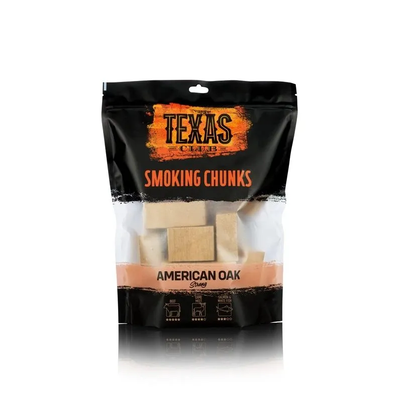 Kūpināšanas bloki Texas Club, ozols, 1 kg, ozola krās., 15 gab.