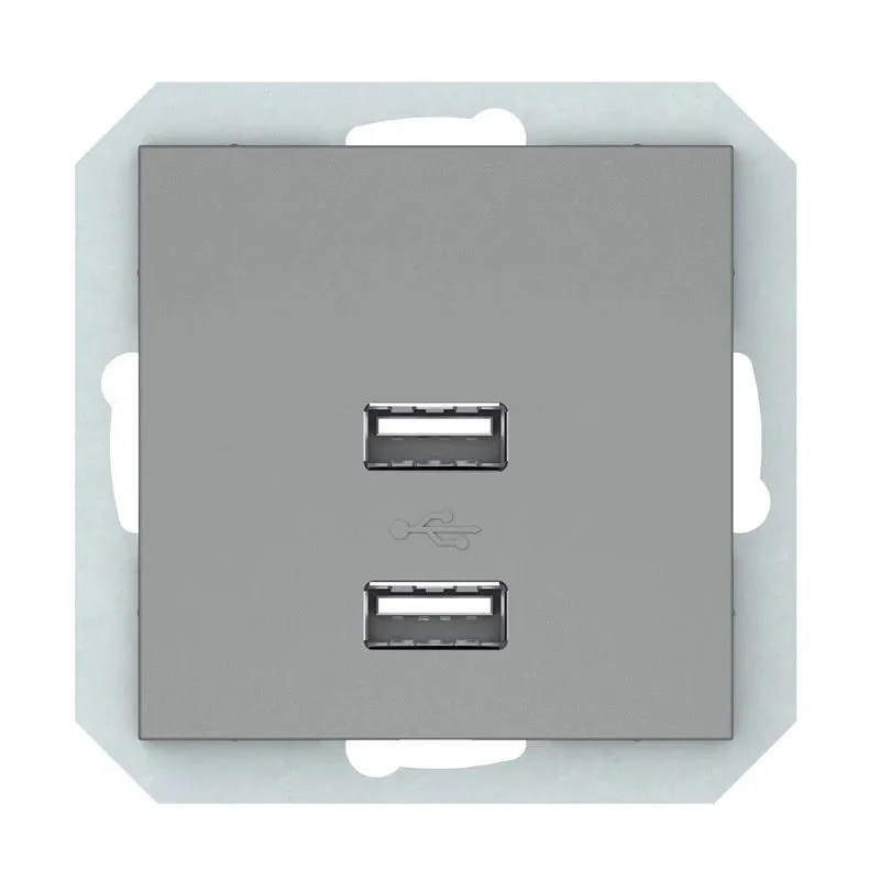 USB lādētājs Vilma QR1000, matēti pelēka krās.