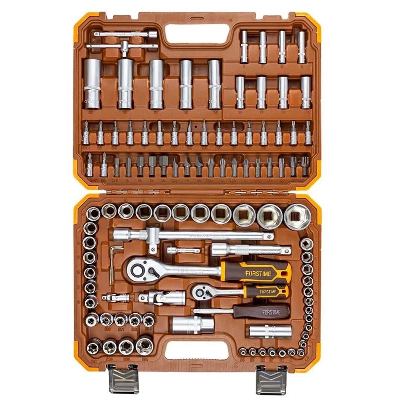 Galvučių ir antgalių rinkinys FORSTIME 108 vnt