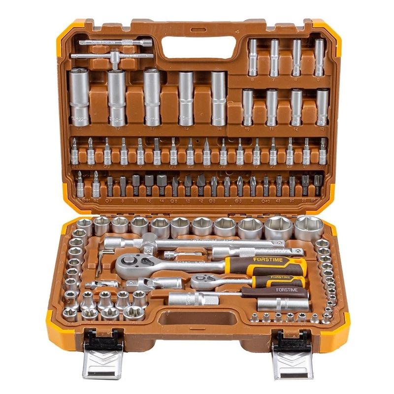 Galvučių ir antgalių rinkinys FORSTIME 108 vnt