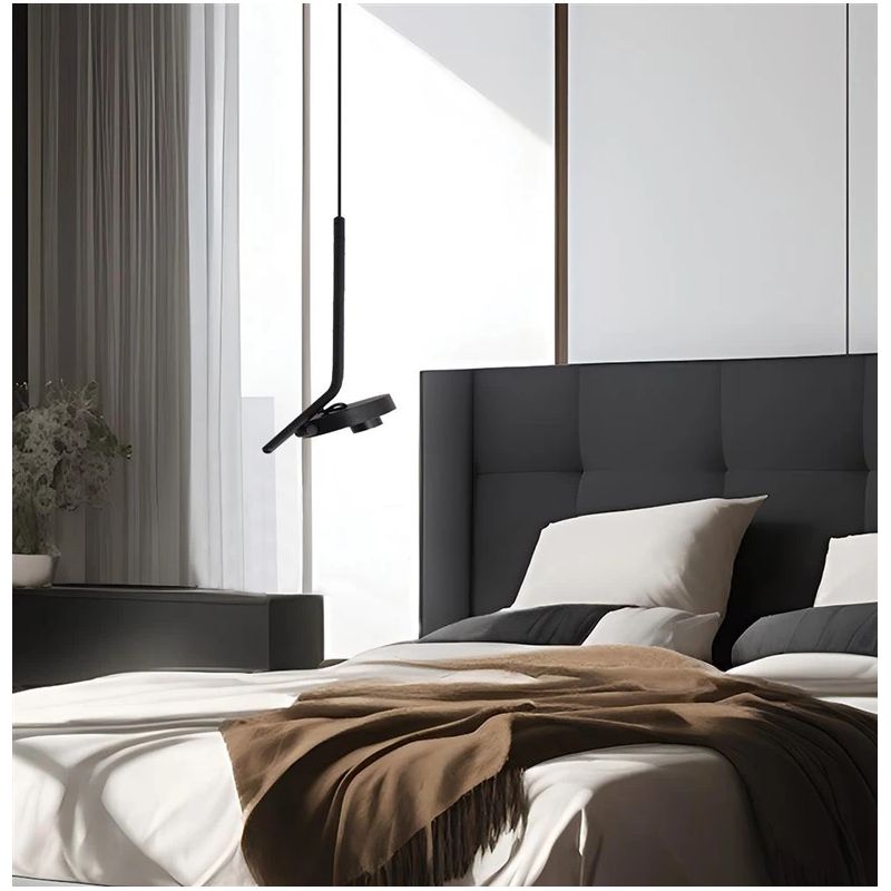 Lampa piekaramā factory 7w 3k melna