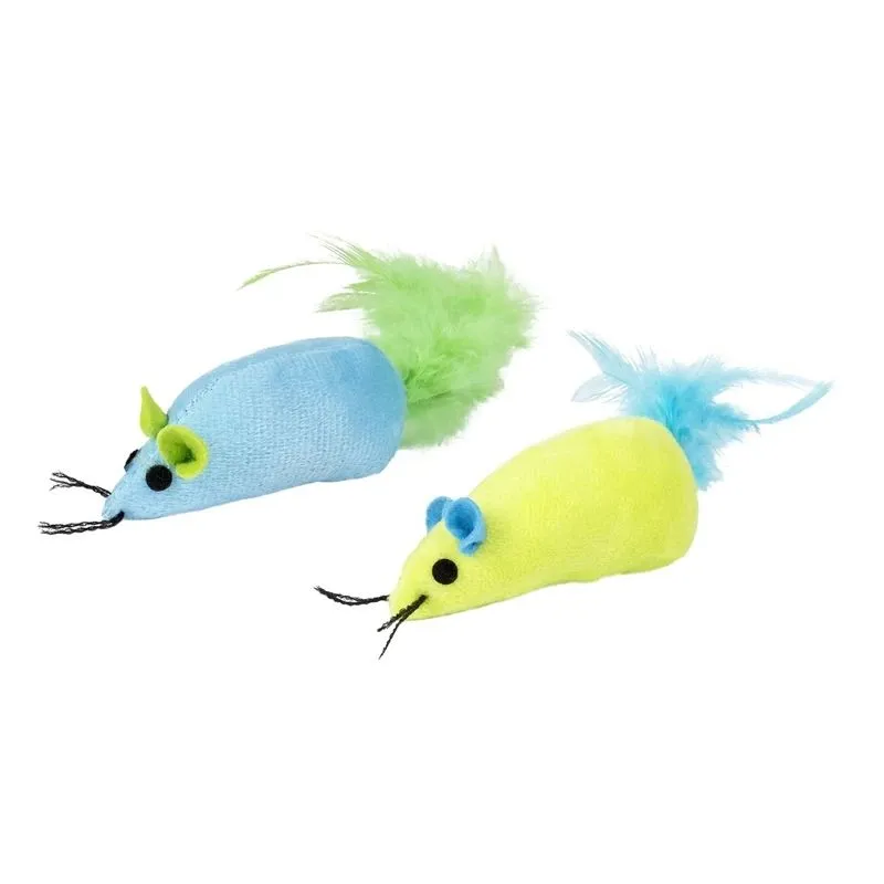 Žaislas katėms minkštas su plunksnomis