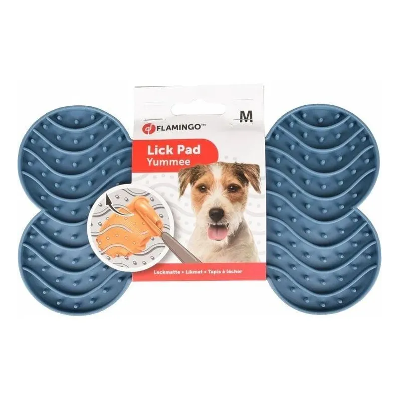 Laižymo kilimėlis gyvūnui Flamingo Lick Pad Petrol KF32953, 0.3 l, 21.8 cm x 12.8 cm, M