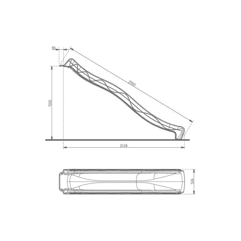 Slidkalniņš 4IQ, zila krās., 290 cm