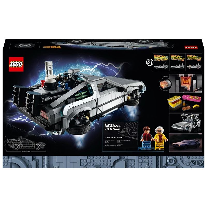 Konstruktors LEGO Icons Atpakaļ nākotnē: laika mašīna 10300