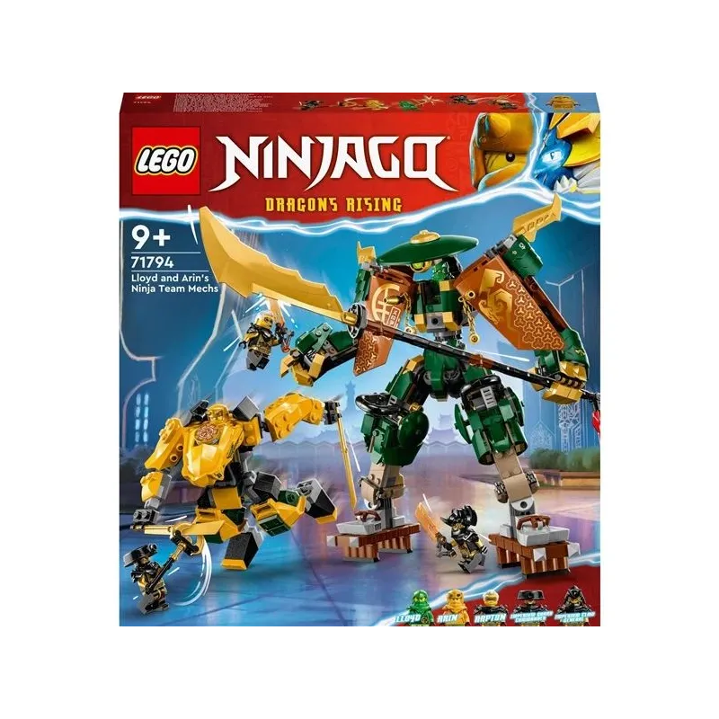 Konstruktors LEGO NINJAGO Lloyd un Arin nindzju komandas roboti 71794, 764 gab.