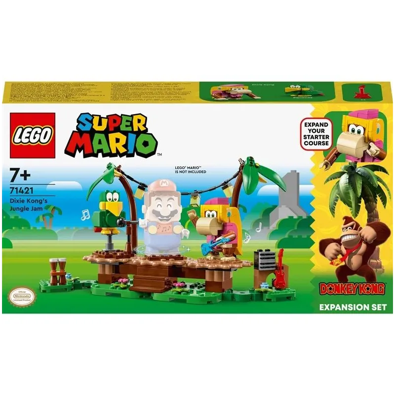 Konstruktors LEGO Super Mario Dixie Kong Jungle Jam paplašinājuma maršruts 71421, 174 gab.