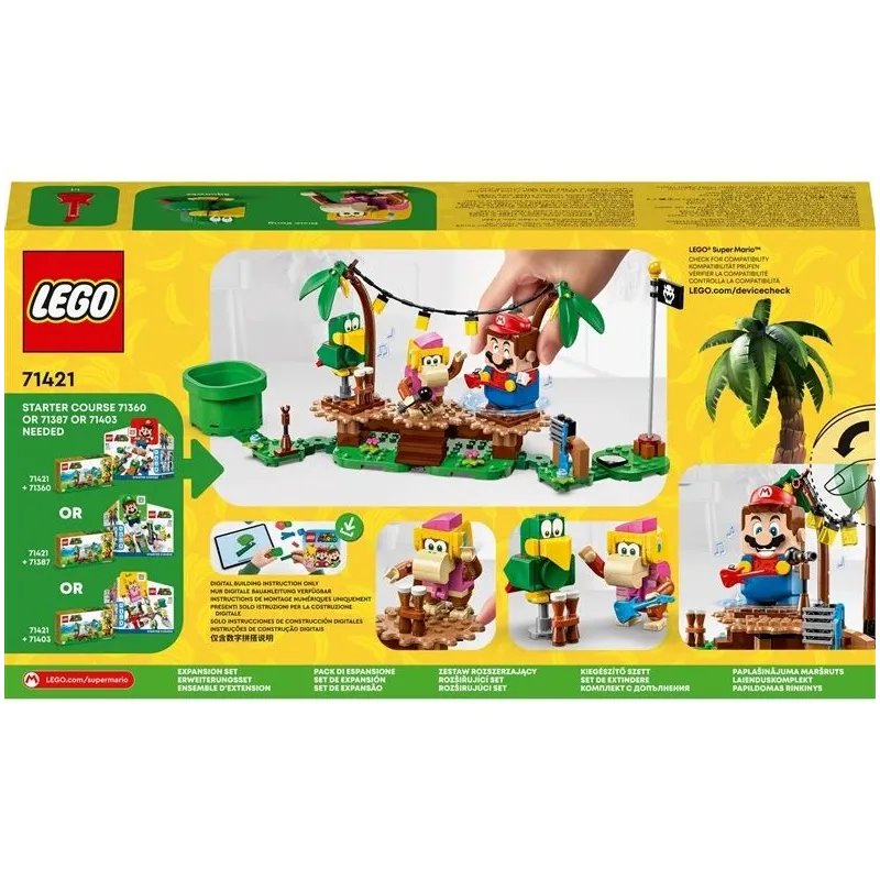Konstruktors LEGO Super Mario Dixie Kong Jungle Jam paplašinājuma maršruts 71421, 174 gab.