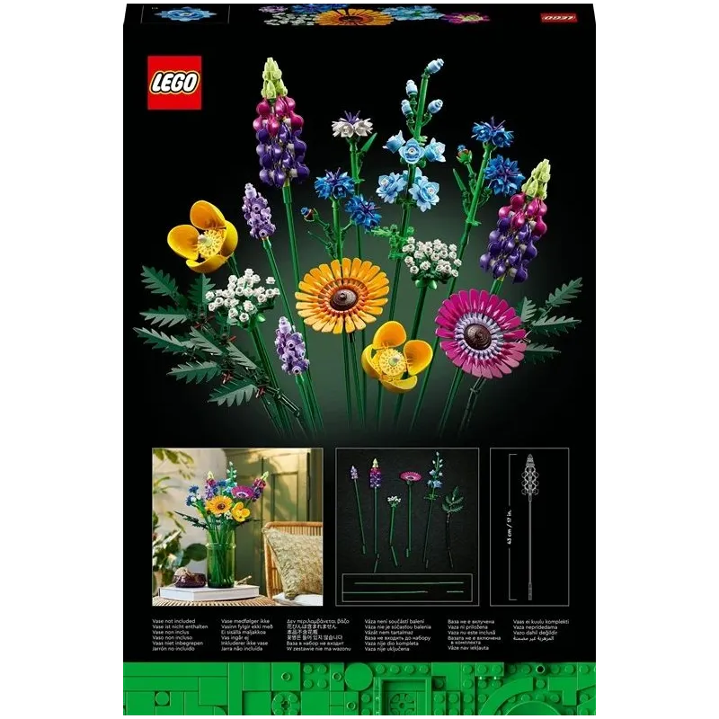 Konstruktors LEGO Icons Pļavas ziedu pušķis 10313, 939 gab.