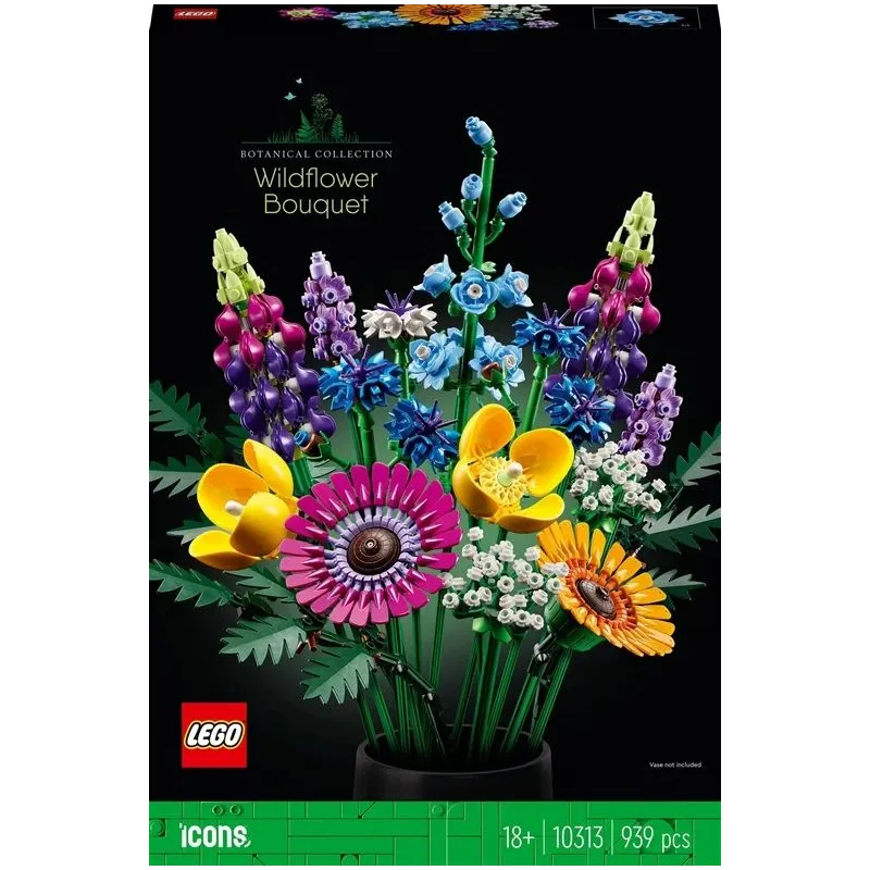 Konstruktors LEGO Icons Pļavas ziedu pušķis 10313, 939 gab.