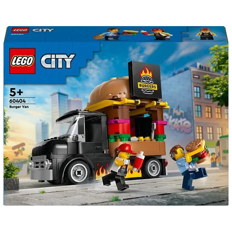 Konstruktors LEGO City Burgeru kravas auto 60404, 194 gab.