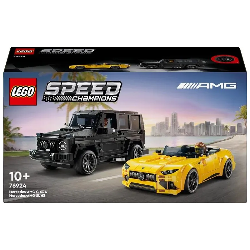 Konstruktors LEGO Speed Champions Mercedes-AMG G 63 un Mercedes-AMG SL 63 76924, 808 gab.