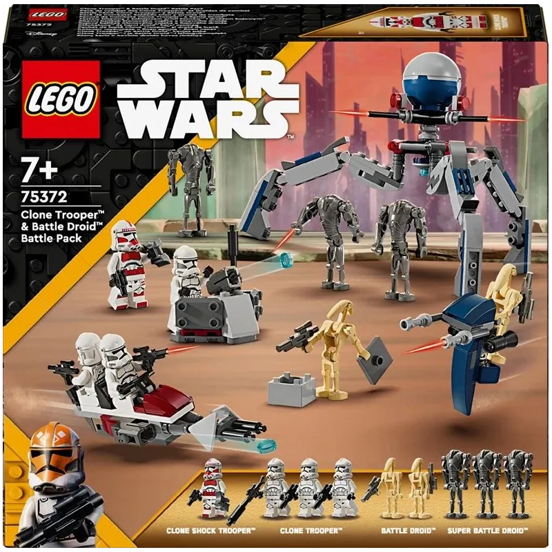 Konstruktors LEGO Star Wars Clone Trooper un Battle Droid kaujas paka 75372, 215 gab.