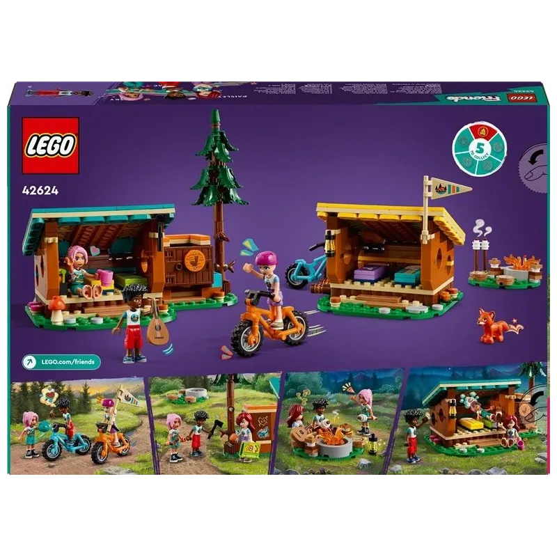 Konstruktors LEGO Friends Piedzīvojumu nometne: mājīgās būdiņas 42624, 437 gab.