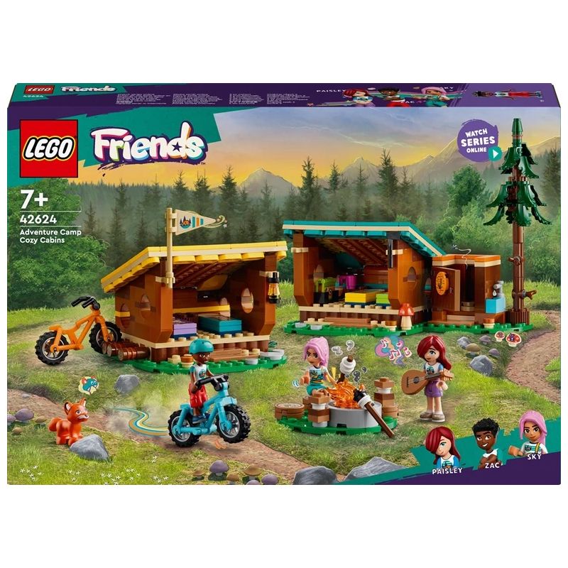 Конструктор LEGO Friends Adventure Camp Cosy Cabins 42624, 437 шт.