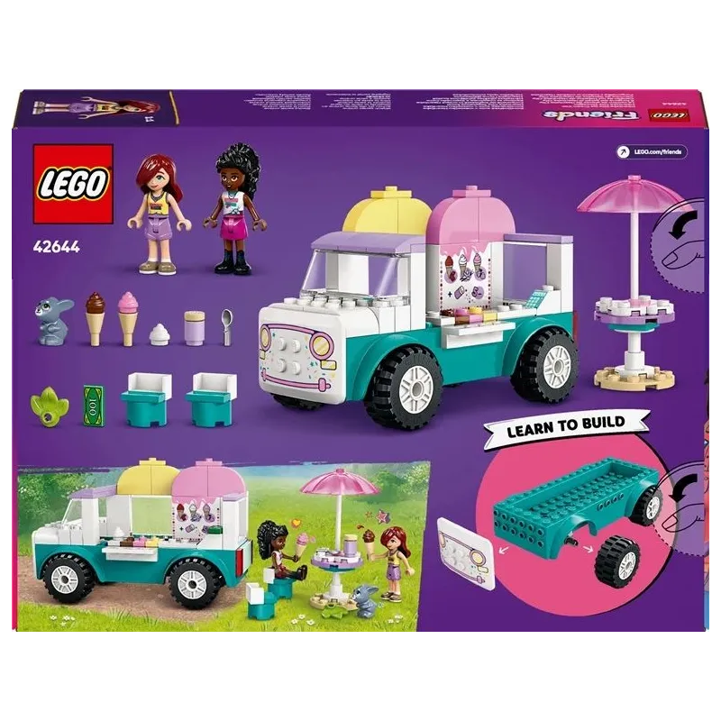 Konstruktors LEGO Friends Hārtleikas pilsētas saldējuma busiņš 42644, 92 gab.