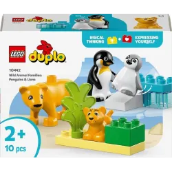 Konstruktor LEGO DUPLO Town Metsloomade perekonnad: pingviinid ja lõvid 10442, 10 tk