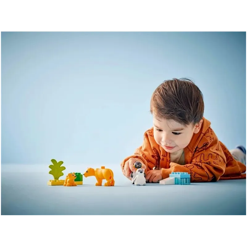 Konstruktors LEGO DUPLO Town Savvaļas dzīvnieku ģimenes: Pingvīni un lauvas 10442, 10 gab.