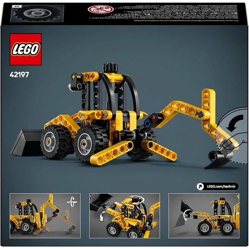 Konstruktorius LEGO Technic Backhoe Loader 42197. 104 vnt.