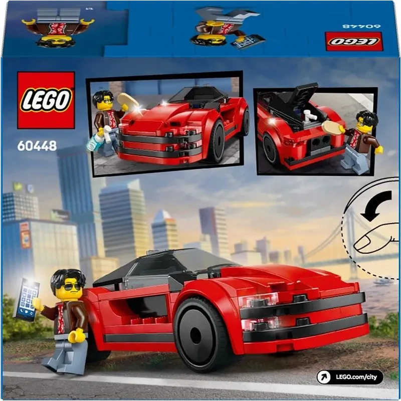 Konstruktorius LEGO City Raudonas sportinis automobilis 60448, 109 vnt.