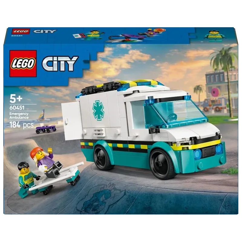 Konstruktors LEGO City Ātrās palīdzības auto 60451, 184 gab.