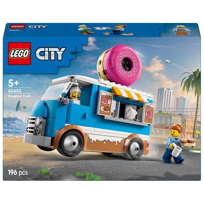 Konstruktors LEGO City Doughnut Truck 60452. 196 gab.