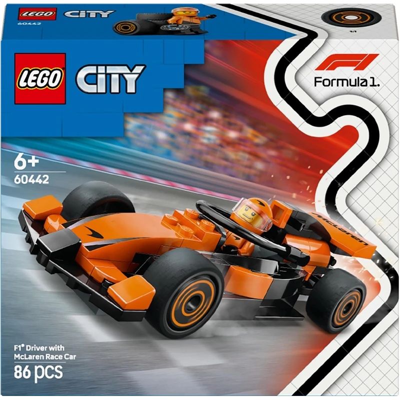 LEGO City F1 Driver with McLaren Race Car 60442. 86 vnt.