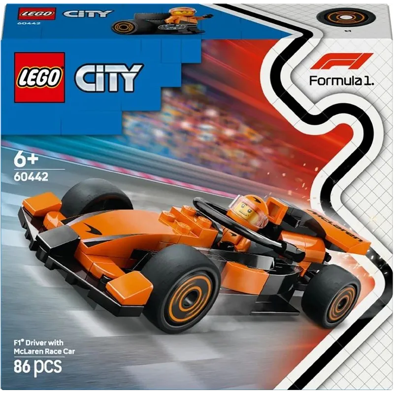 LEGO City F1 Driver with McLaren Race Car 60442. 86 gab.