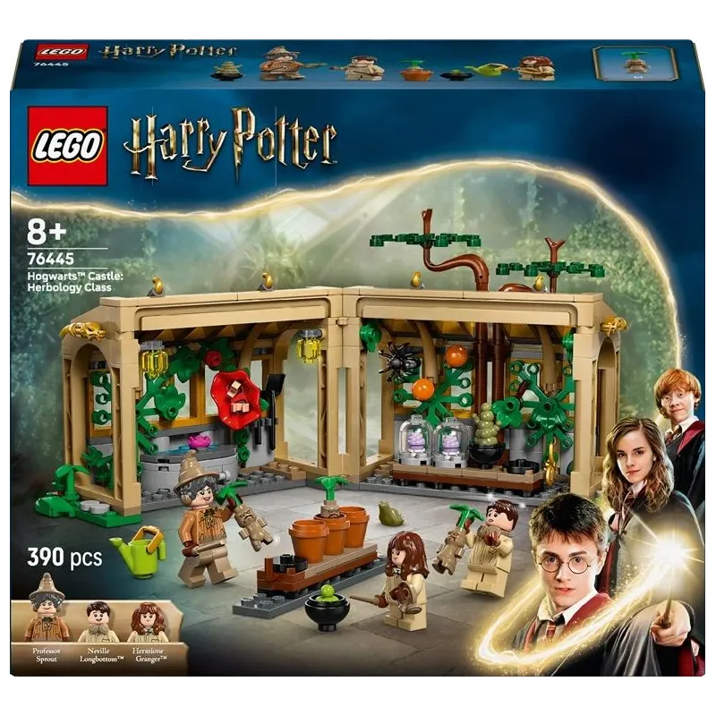 Konstruktors LEGO Harry Potter Cūkkārpas pils: herboloģijas stunda 76445, 390 gab.