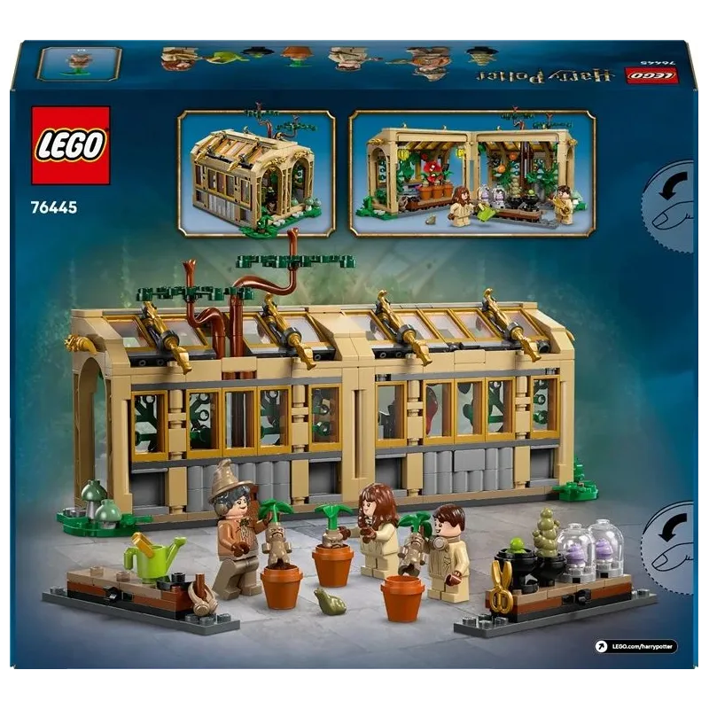 Konstruktors LEGO Harry Potter Cūkkārpas pils: herboloģijas stunda 76445, 390 gab.