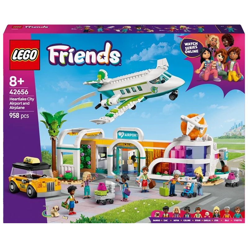 Konstruktors LEGO Friends Hārtleikas pilsētas lidosta un lidmašīna 42656, 958 gab.