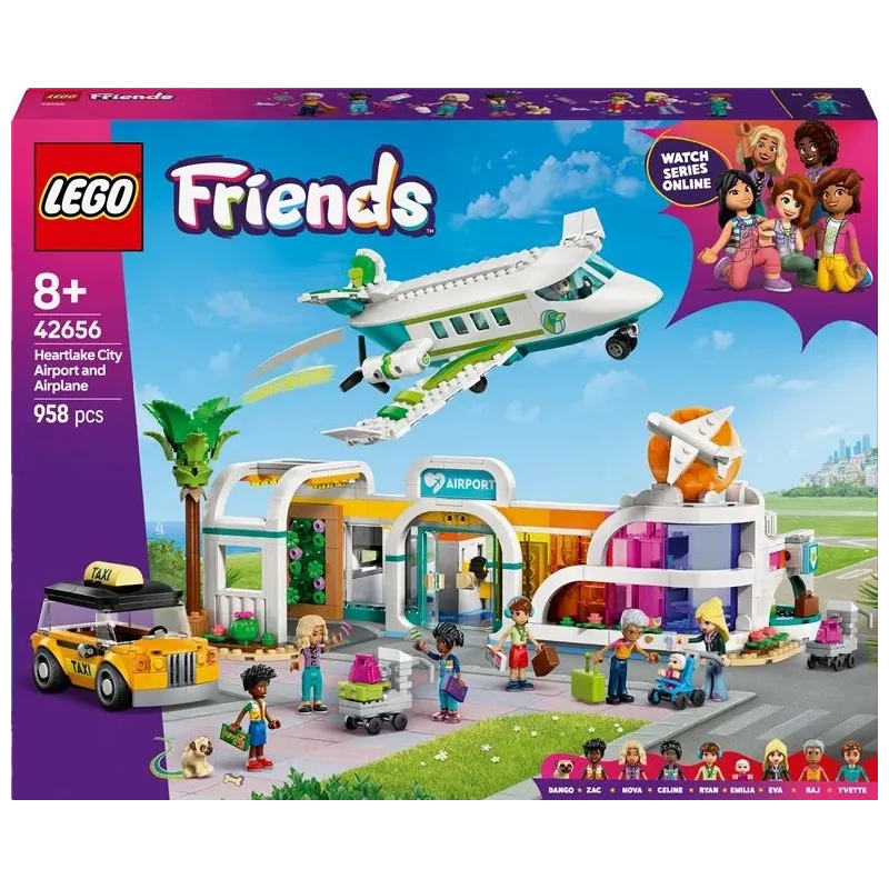 Konstruktors LEGO Friends Hārtleikas pilsētas lidosta un lidmašīna 42656, 958 gab.