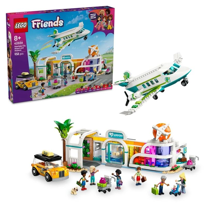 Konstruktors LEGO Friends Hārtleikas pilsētas lidosta un lidmašīna 42656, 958 gab.