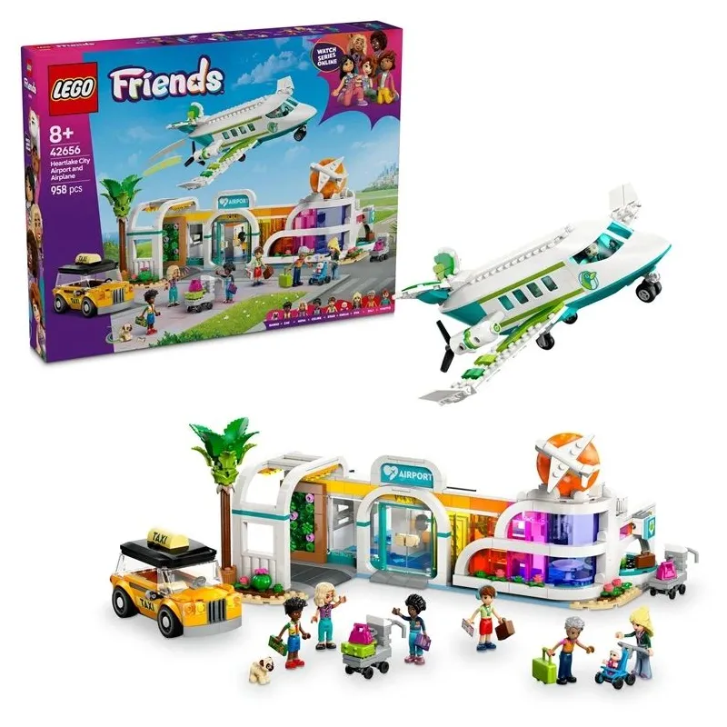 Konstruktors LEGO Friends Hārtleikas pilsētas lidosta un lidmašīna 42656, 958 gab.