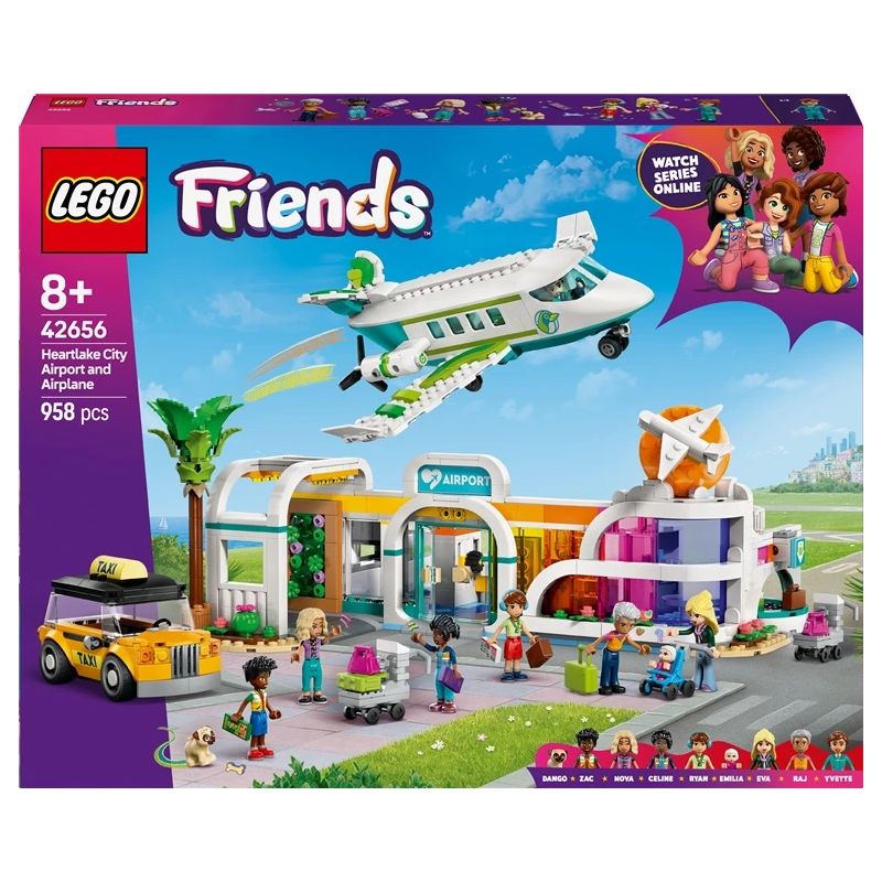 Konstruktors LEGO Friends Hārtleikas pilsētas lidosta un lidmašīna 42656, 958 gab.