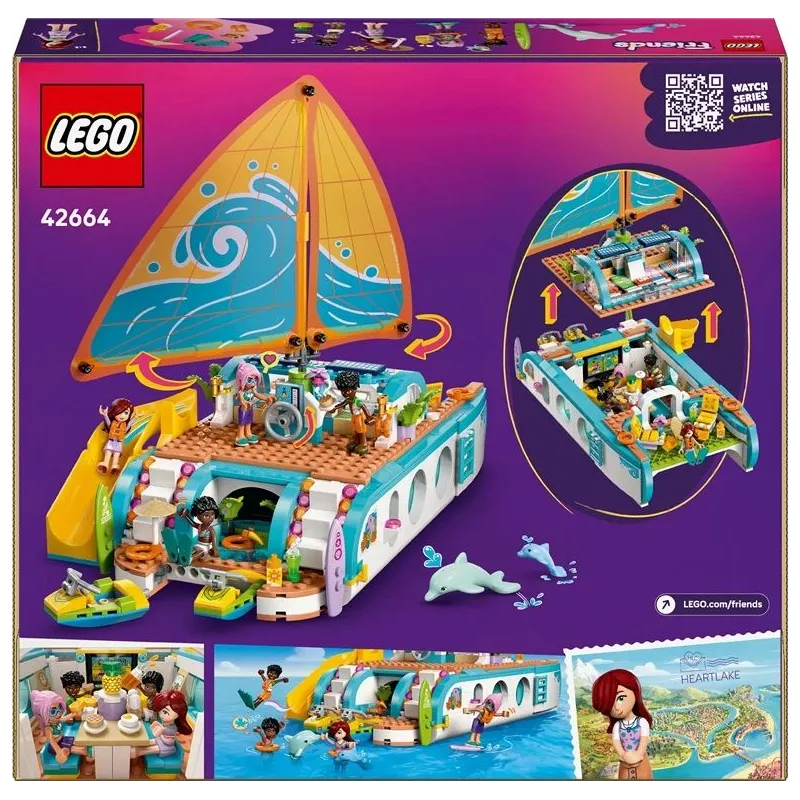 Konstruktors LEGO Friends Piedzīvojums ceļojumu laivā 42664, 685 gab.