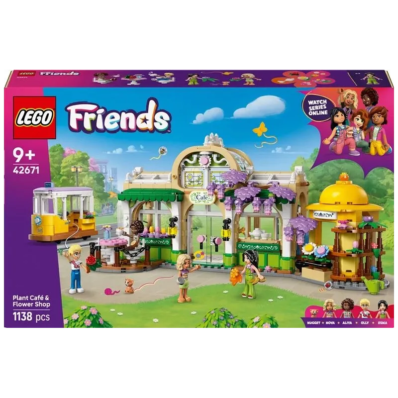 Konstruktors LEGO Friends Augu kafejnīca un ziedu veikals 42671, 1138 gab.