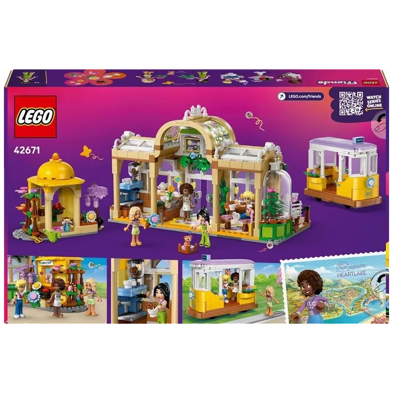 Konstruktors LEGO Friends Augu kafejnīca un ziedu veikals 42671, 1138 gab.