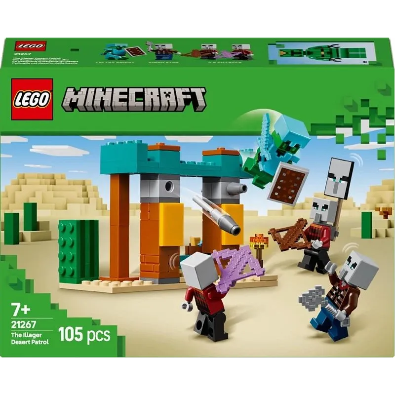 Konstruktors LEGO Minecraft Laupītāju tuksneša patruļa 21267, 105 gab.