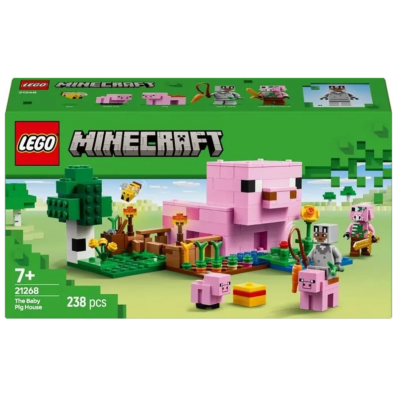 Konstruktors LEGO Minecraft Cūkas mazuļu māja 21268, 238 gab.