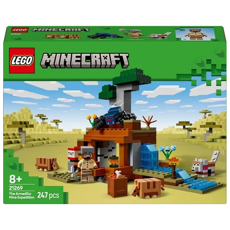 Konstruktors LEGO Minecraft Ekspedīcija Armadillo raktuvēs 21269, 247 gab.