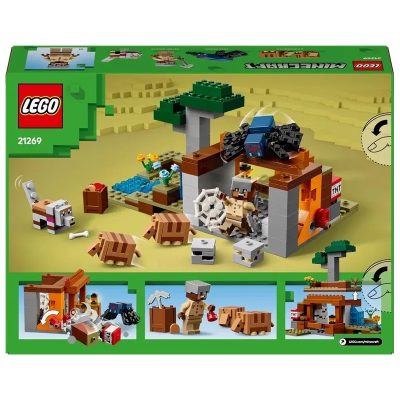Konstruktors LEGO Minecraft Ekspedīcija Armadillo raktuvēs 21269, 247 gab.
