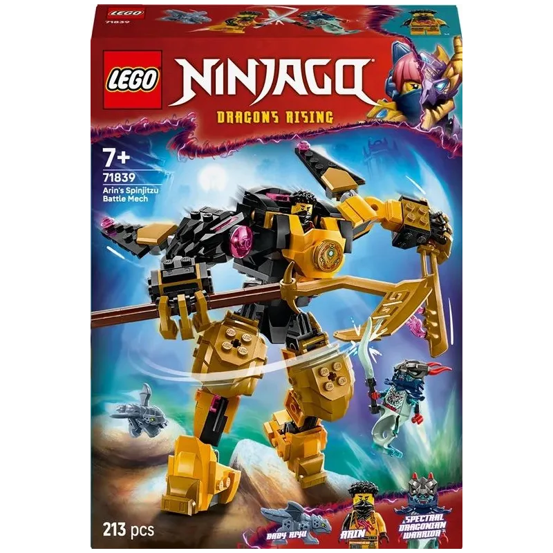 Konstruktorius LEGO Ninjago Arino Spinjitzu kovos robotas 71839, 213 vnt.